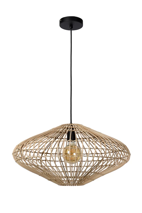 Lucide MAGALI - Pendant light - Ø 56 cm - 1xE27 - Natural - turned off